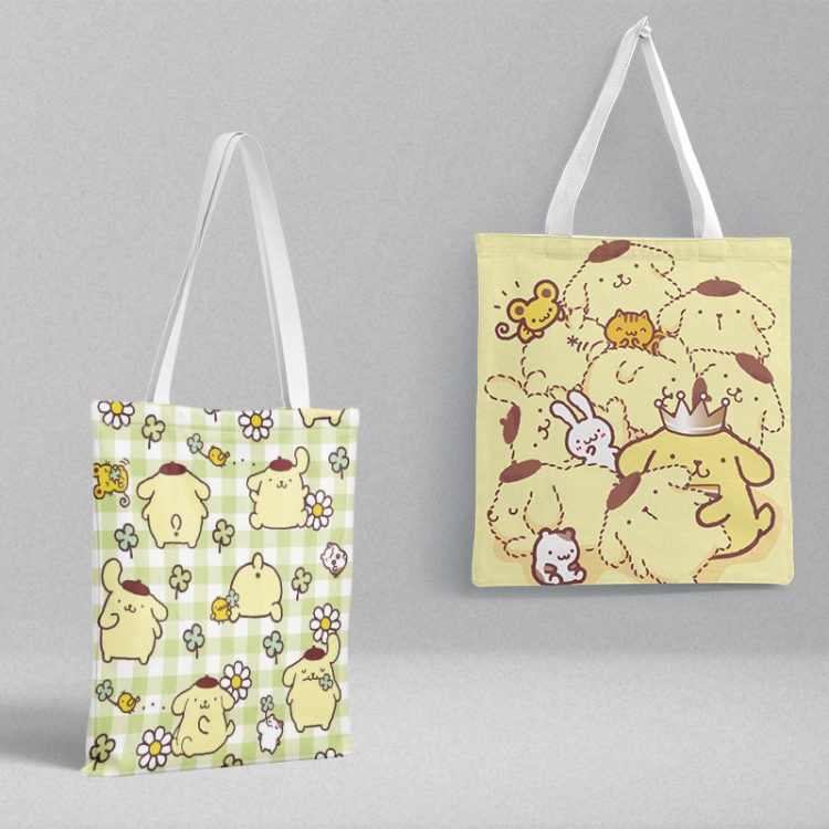 Pudding dog Anime peripheral canvas handbag gift bag large capacity shoulder bag 36x39cm price for 2 pcs