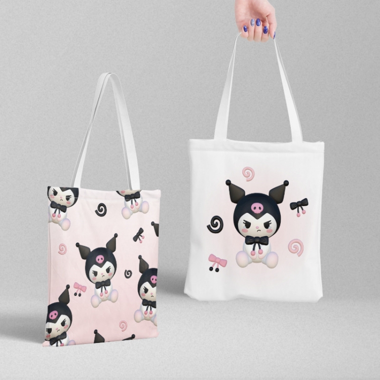 Kuromi  Anime peripheral canvas handbag gift bag large capacity shoulder bag 36x39cm price for 2 pcs