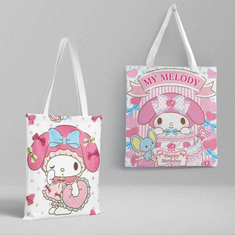 Melody Anime peripheral canvas handbag gift bag large capacity shoulder bag 36x39cm price for 2 pcs
