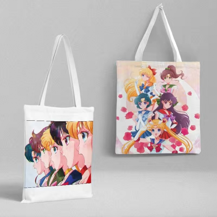 sailormoon Anime peripheral canvas handbag gift bag large capacity shoulder bag 36x39cm price for 2 pcs