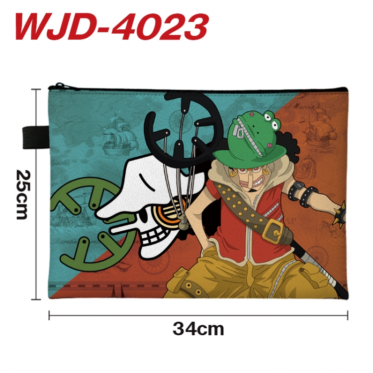 One Piece Anime Full Color A4 Document Bag 34x25cm WJD-4023
