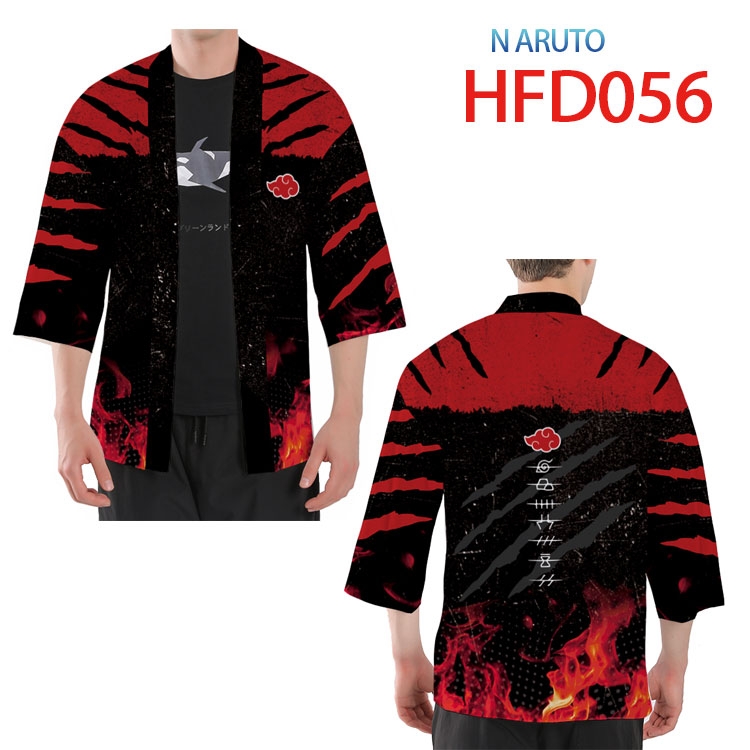 Naruto Anime peripheral full-color short kimono from S to 4XL HFD-056