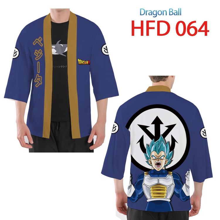 DRAGON BALL Anime peripheral full-color short kimono from S to 4XL  HFD-064