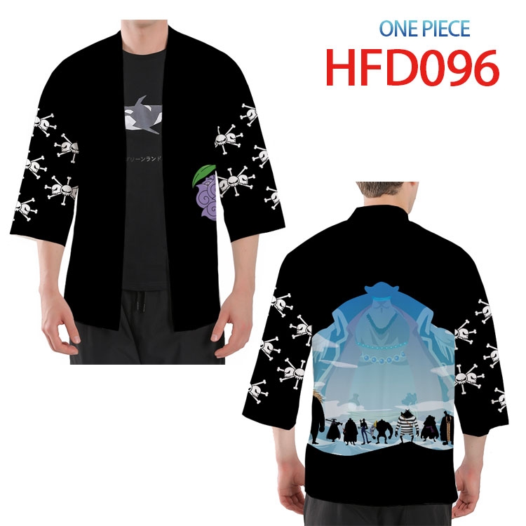 One Piece Anime peripheral full-color short kimono from S to 4XL HFD-096