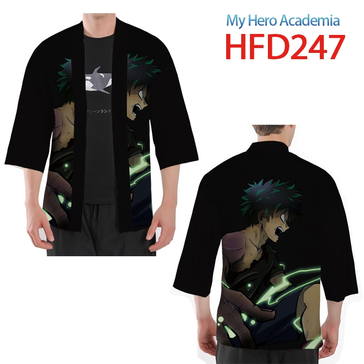 My Hero Academia Anime peripheral full-color short kimono from S to 4XL HFD-247