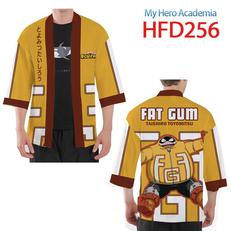 My Hero Academia Anime peripheral full-color short kimono from S to 4XL HFD-256