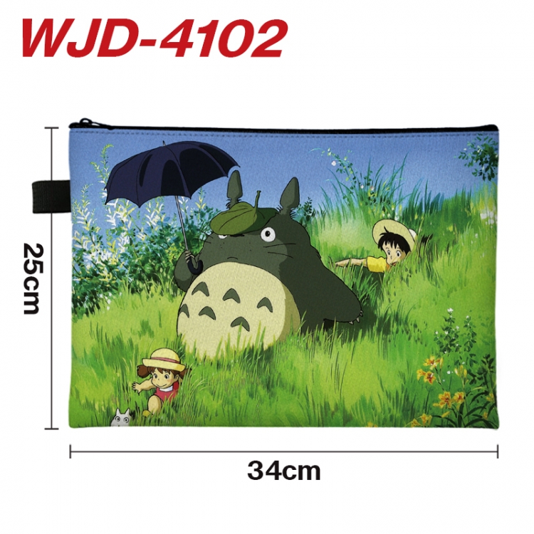 TOTORO Anime Full Color A4 Document Bag 34x25cm WJD-4102