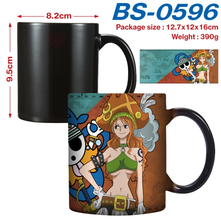 One Piece  Anime high-temperature color-changing printing ceramic mug 400ml BS-0596