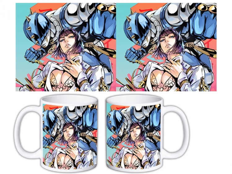 JoJos Bizarre Adventure Anime color printing ceramic mug cup price for 5 pcs MKB-734