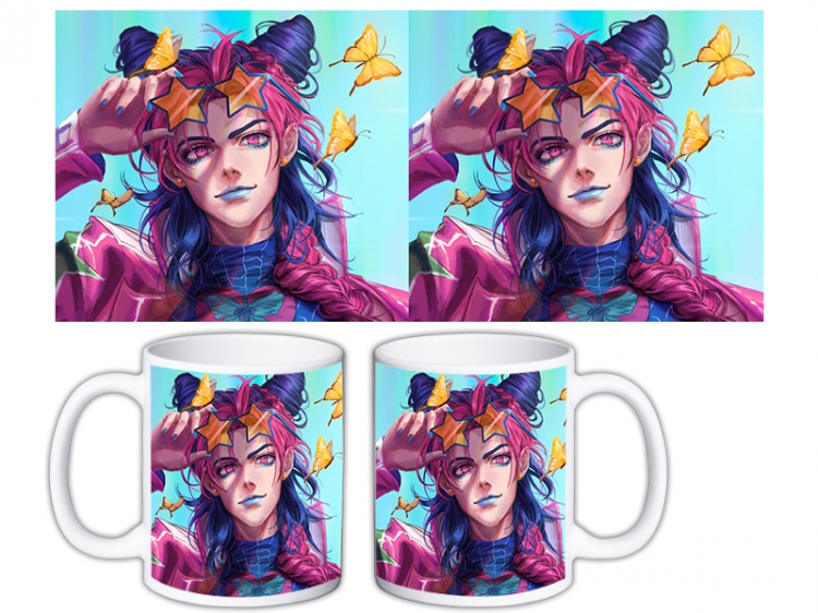 JoJos Bizarre Adventure Anime color printing ceramic mug cup price for 5 pcs MKB-728