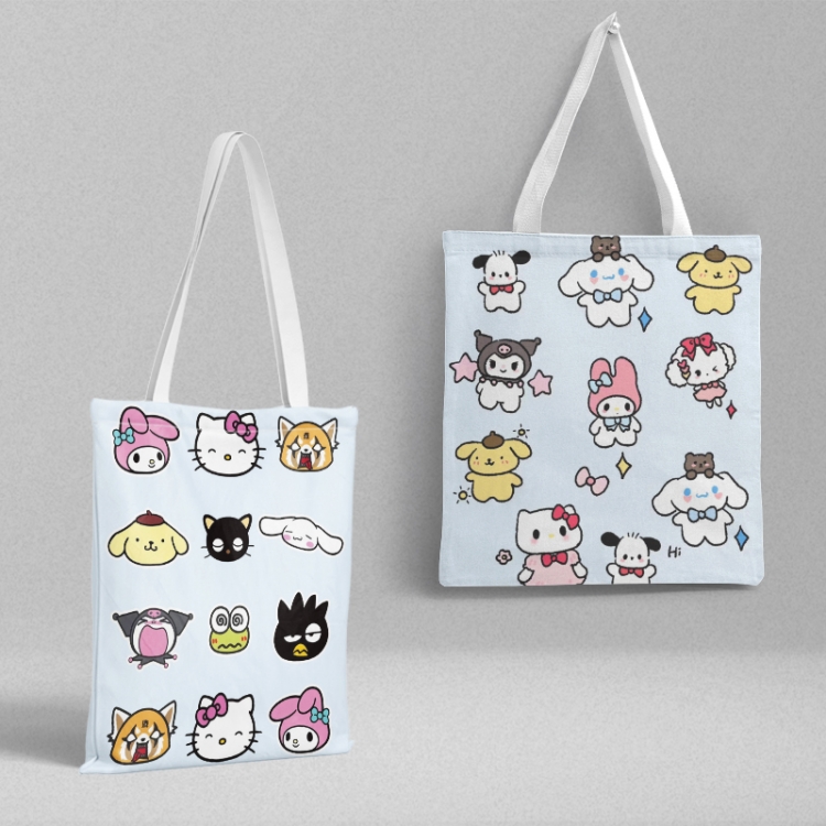 sanrio peripheral canvas handbag gift bag large capacity shoulder bag 36x39cm price for 2 pcs