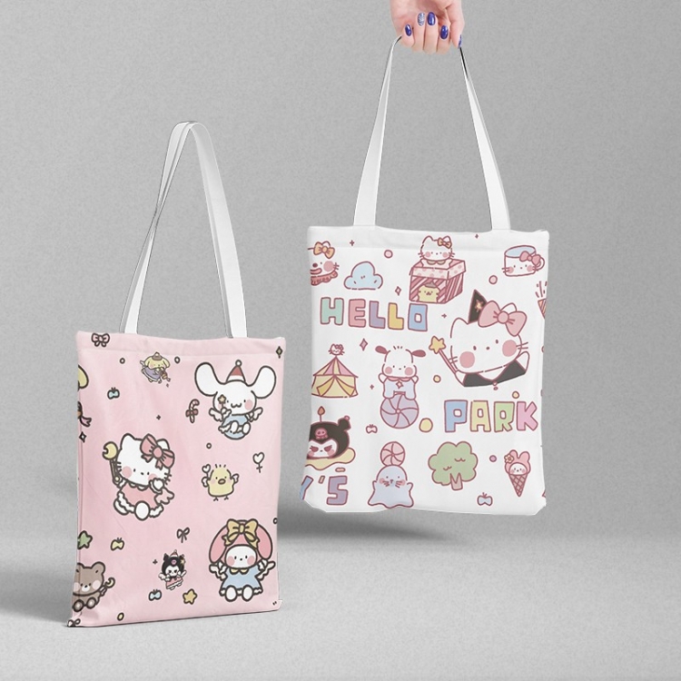 sanrio peripheral canvas handbag gift bag large capacity shoulder bag 36x39cm price for 2 pcs