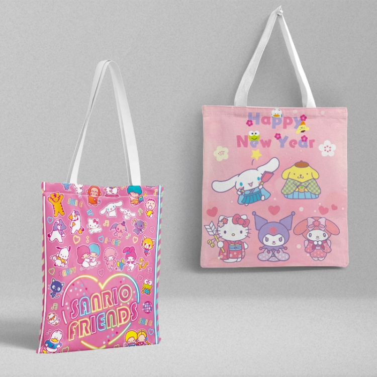 sanrio peripheral canvas handbag gift bag large capacity shoulder bag 36x39cm price for 2 pcs