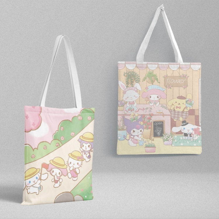 sanrio peripheral canvas handbag gift bag large capacity shoulder bag 36x39cm price for 2 pcs