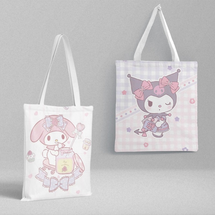 sanrio peripheral canvas handbag gift bag large capacity shoulder bag 36x39cm price for 2 pcs