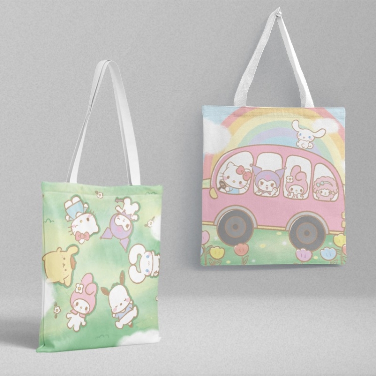 sanrio peripheral canvas handbag gift bag large capacity shoulder bag 36x39cm price for 2 pcs