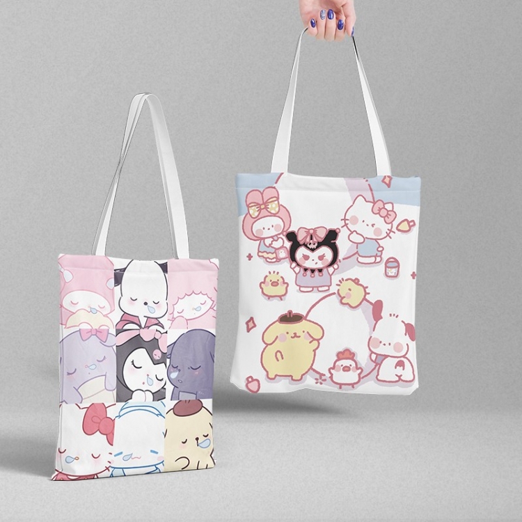 sanrio peripheral canvas handbag gift bag large capacity shoulder bag 36x39cm price for 2 pcs