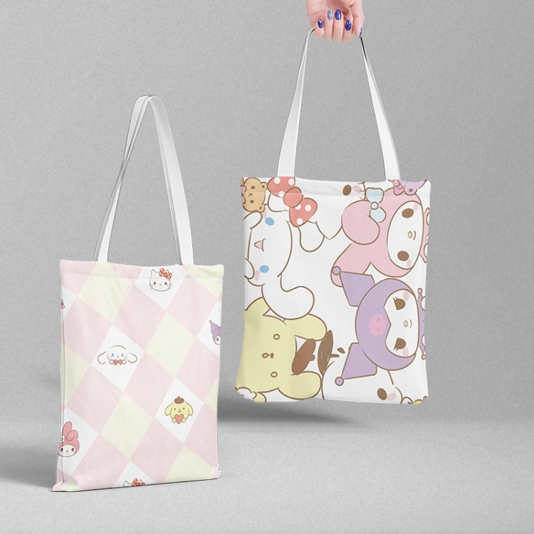 sanrio peripheral canvas handbag gift bag large capacity shoulder bag 36x39cm price for 2 pcs