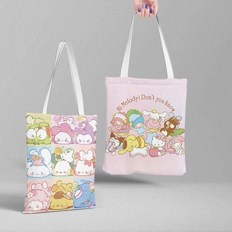 sanrio peripheral canvas handbag gift bag large capacity shoulder bag 36x39cm price for 2 pcs