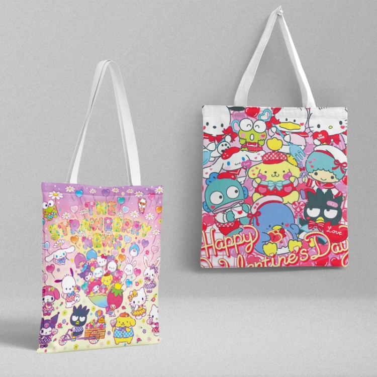 sanrio peripheral canvas handbag gift bag large capacity shoulder bag 36x39cm price for 2 pcs