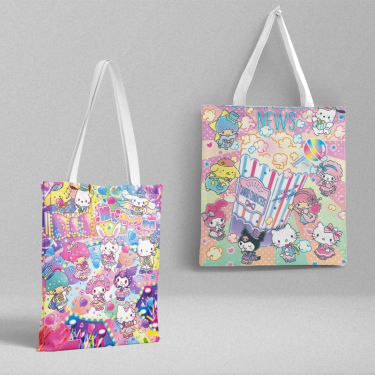 sanrio peripheral canvas handbag gift bag large capacity shoulder bag 36x39cm price for 2 pcs