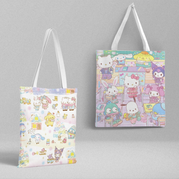 sanrio peripheral canvas handbag gift bag large capacity shoulder bag 36x39cm price for 2 pcs