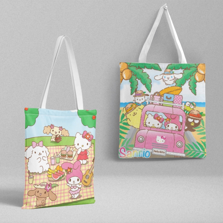 sanrio peripheral canvas handbag gift bag large capacity shoulder bag 36x39cm price for 2 pcs