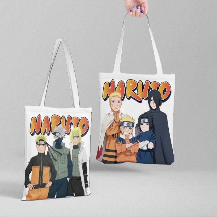 Naruto Anime peripheral canvas handbag gift bag large capacity shoulder bag 36x39cm price for 2 pcs