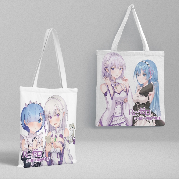 Re:Zero kara Hajimeru Isekai Seikatsu Anime peripheral canvas handbag gift bag large capacity shoulder bag 36x39cm price