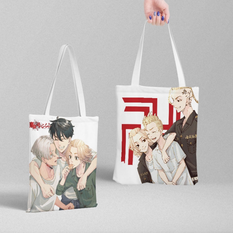 Tokyo Revengers Anime peripheral canvas handbag gift bag large capacity shoulder bag 36x39cm price for 2 pcs