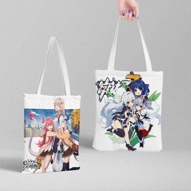 Collapse 3 Anime peripheral canvas handbag gift bag large capacity shoulder bag 36x39cm price for 2 pcs