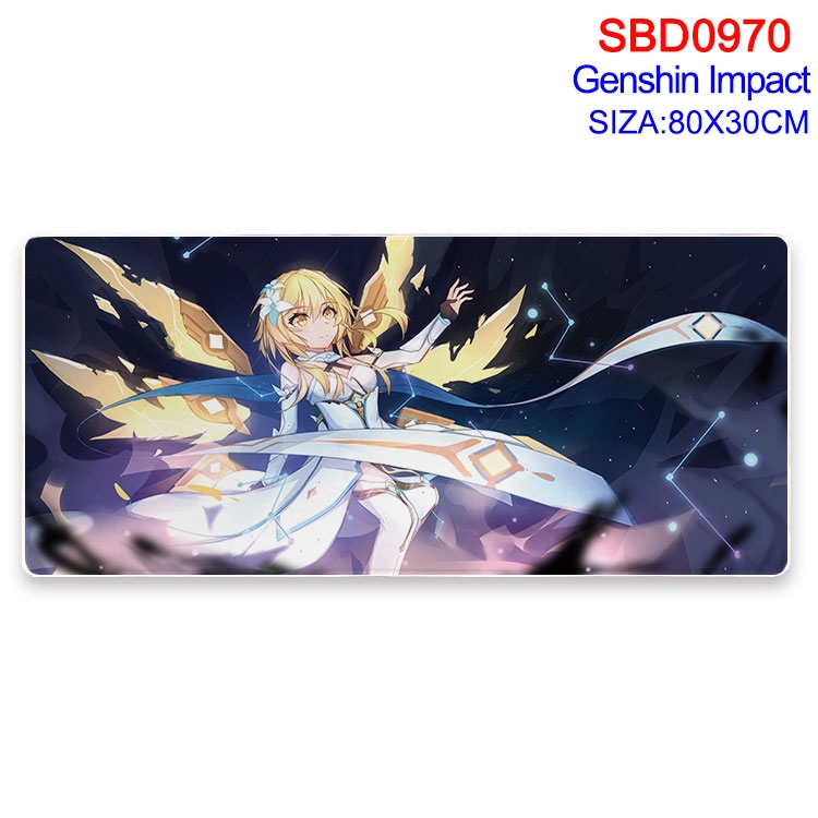 Genshin Impact Anime peripheral edge lock mouse pad 30X80CM SBD-970