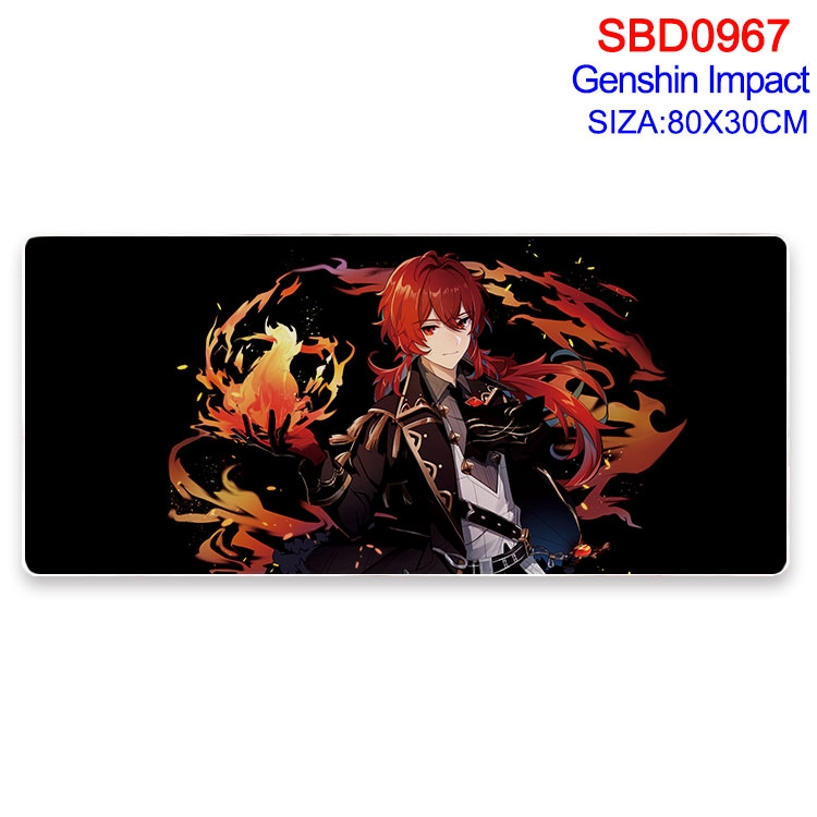 Genshin Impact Anime peripheral edge lock mouse pad 30X80CM SBD-967