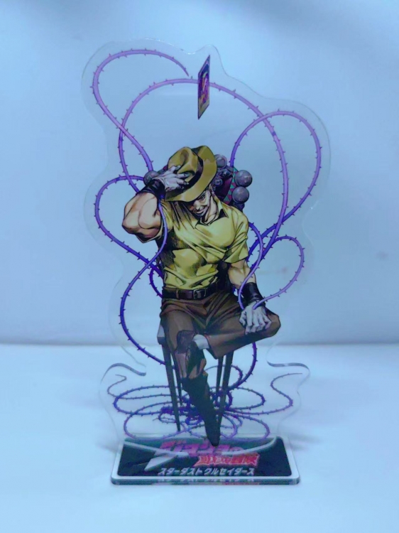 JoJos Bizarre Adventure Anime Laser Acrylic Humanoid  keychain Standing Plates  1934