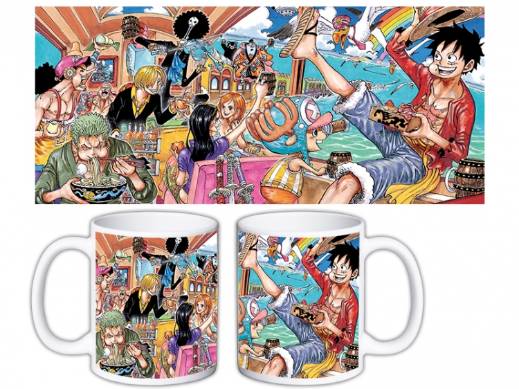 One Piece Anime color printing ceramic mug cup price for 5 pcs MKB-1525