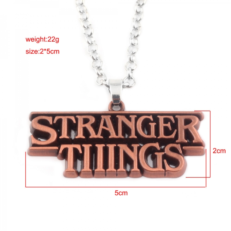 Stranger Things Animation Metal Necklace Pendant Decorative Chain OPP Packaging price for 5 pcs