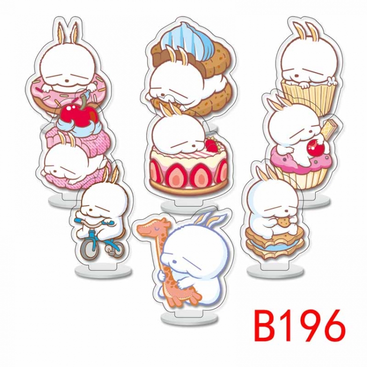 Mashimaro Anime Character acrylic Small Standing Plates  Keychain 6cm a set of 9 B196