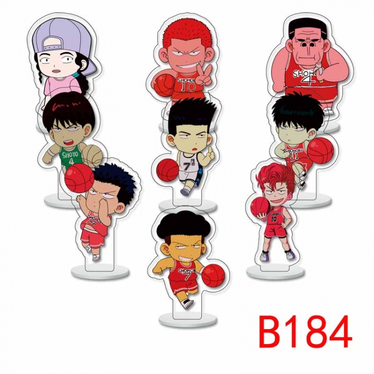 Slam Dunk Anime Character acrylic Small Standing Plates  Keychain 6cm a set of 9 B184