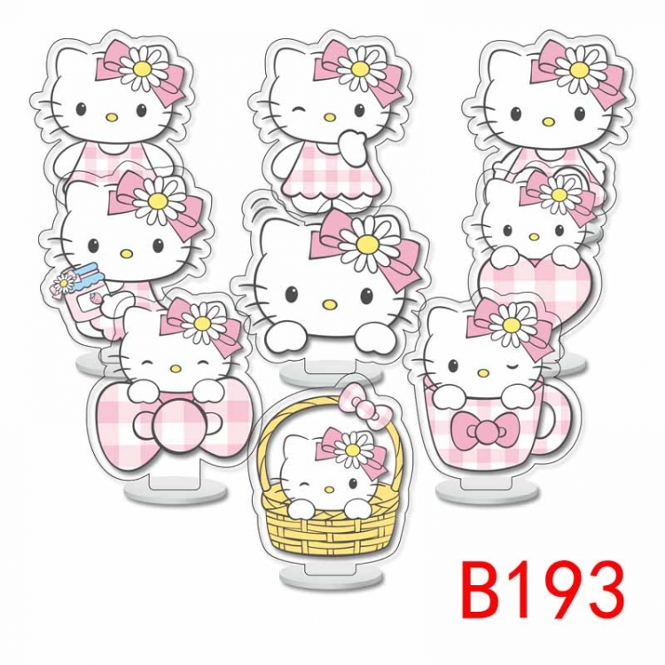 sanrio Anime Character acrylic Small Standing Plates  Keychain 6cm a set of 9 B193