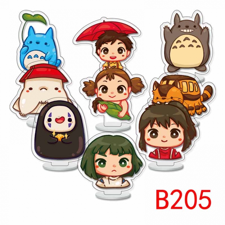 TOTORO Anime Character acrylic Small Standing Plates  Keychain 6cm a set of 9 B205