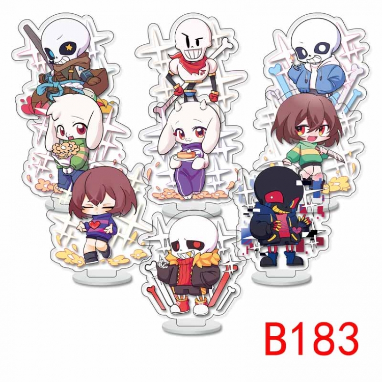 Undertale Anime Character acrylic Small Standing Plates  Keychain 6cm a set of 9 B183