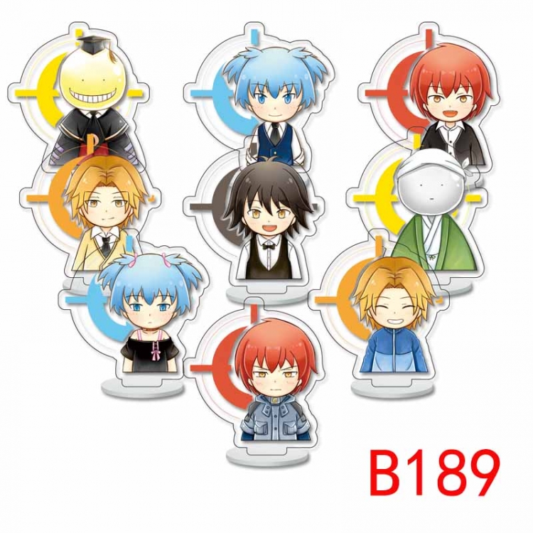 Ansatsu Kyoushitsu Assassination Classroom Anime Character acrylic Small Standing Plates  Keychain 6cm a set of 9 B189