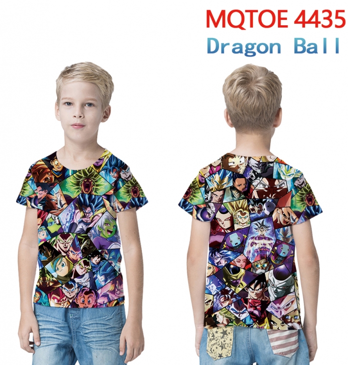 DRAGON BALL full-color printed short-sleeved T-shirt 60 80 100 120 140 160 6 sizes for children MQTOE-4435-3