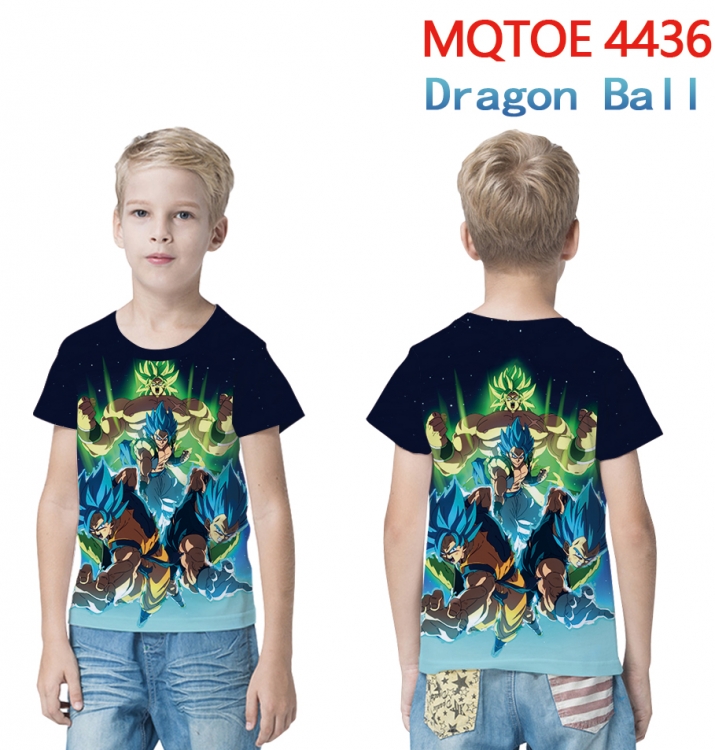 DRAGON BALL full-color printed short-sleeved T-shirt 60 80 100 120 140 160 6 sizes for children MQTOE-4436-3