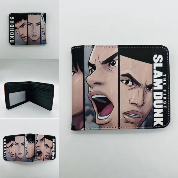 Slam Dunk Full color  Two fold short card case wallet 11X9.5CM