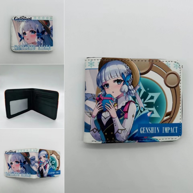 Genshin Impact Full color  Two fold short card case wallet 11X9.5CM 60G