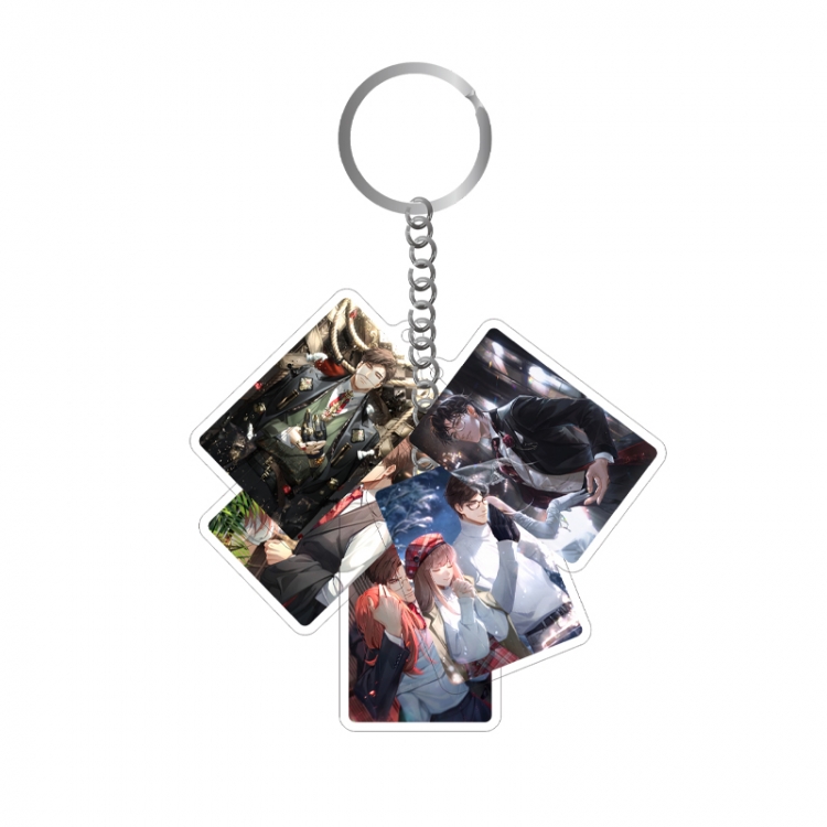Light and Night Double layer string key chain pendant price for 5 pcs