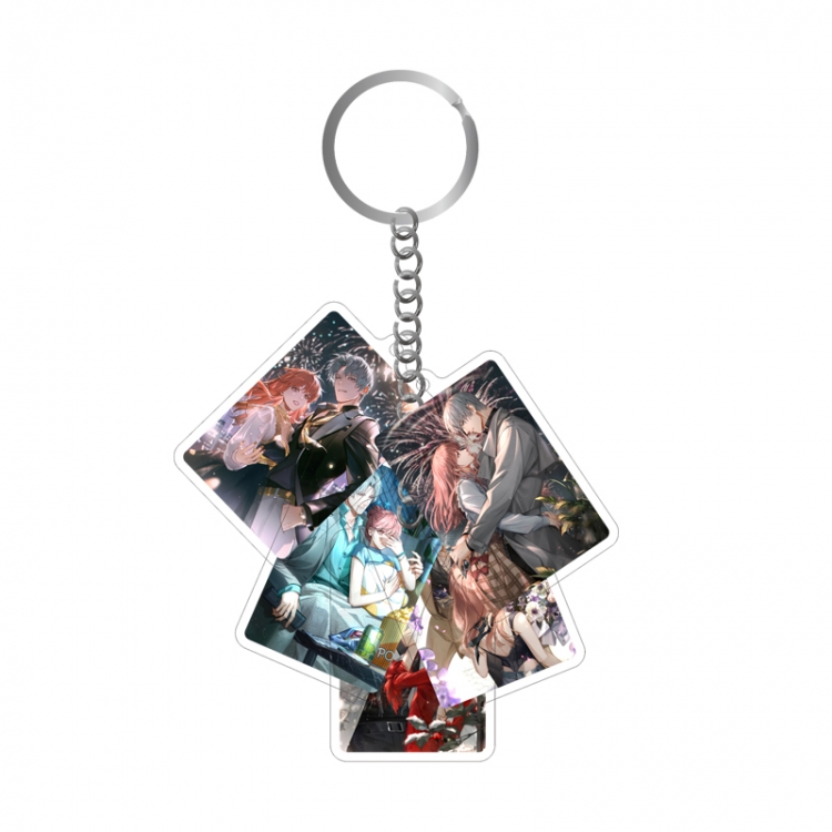 Light and Night Double layer string key chain pendant price for 5 pcs