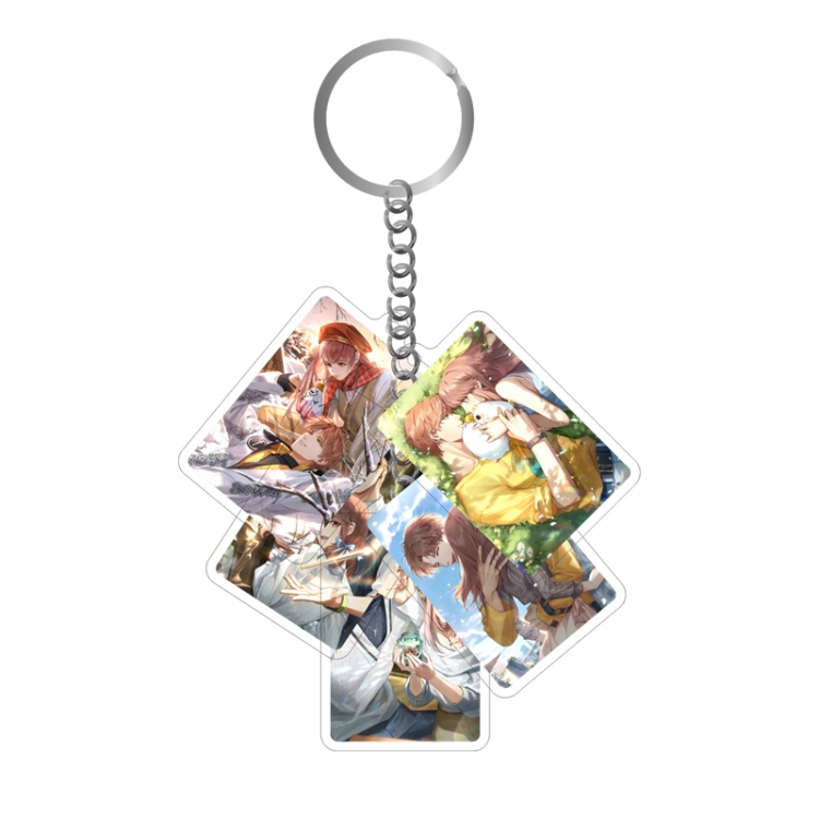 Light and Night Double layer string key chain pendant price for 5 pcs