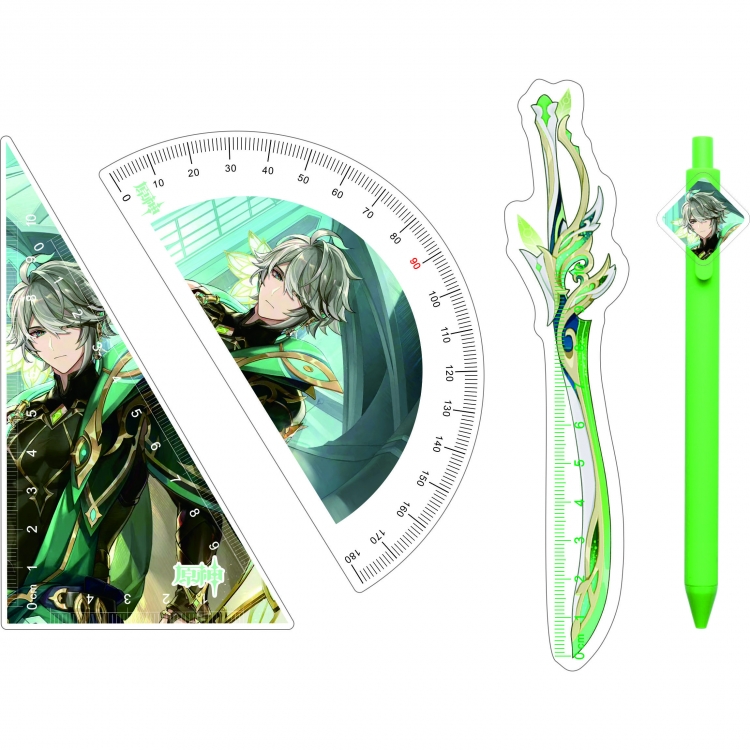 Genshin Impact Glue dripping student rulers 4-piece set price for  2 set